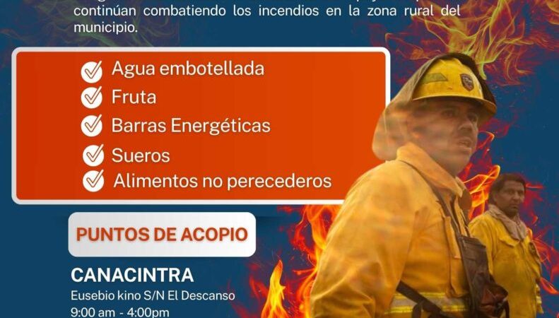 Tecate: Colecta solidaria para quienes arriesgan su vida en los incendios