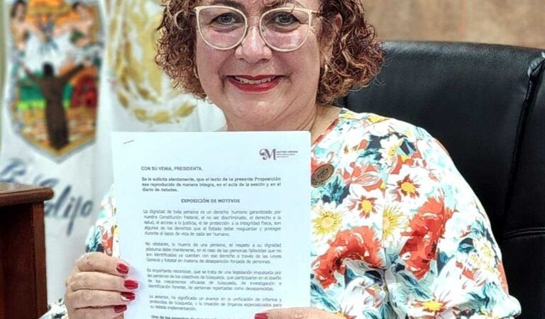 Por dignidad y justicia Dip. Maythé Méndez exhorta a ayuntamientos a armonizar reglamentos de panteones