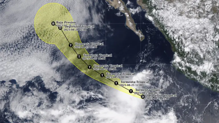 Se forma depresión tropical frente a las costas mexicanas del Pacífico