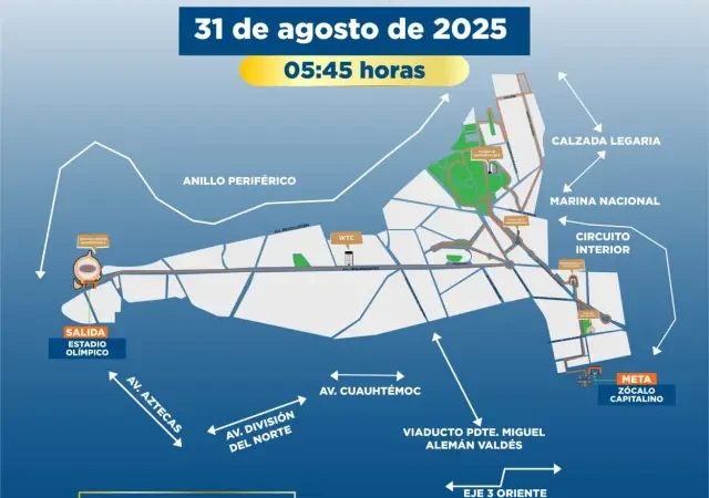 Maratón de la Ciudad de México 2025: ruta, alternativas viales y horarios especiales de transporte
