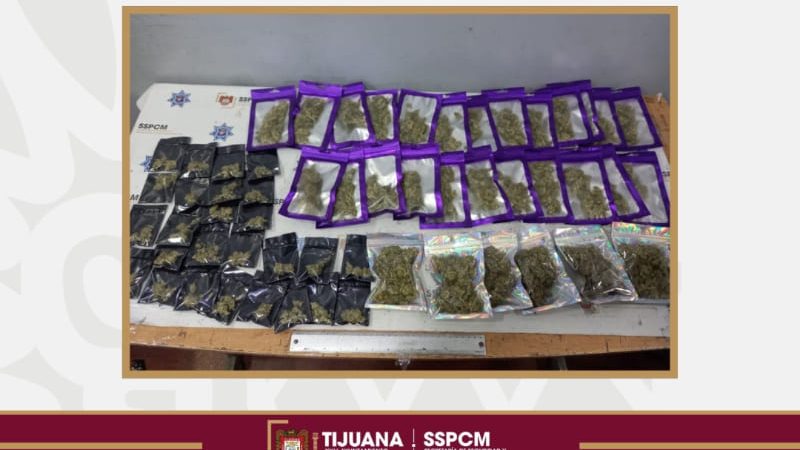 Detienen a dos hombres con droga durante patrullajes preventivos en Playas de Tijuana