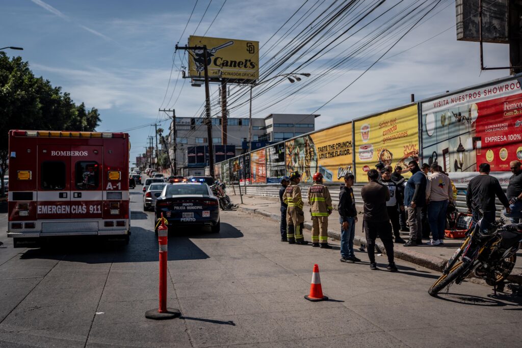 Motociclista resulta lesionado en accidente sobre bulevar Agua Caliente