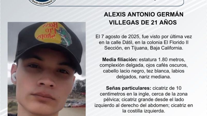 Pesquisa de Alexis Antonio Germán Villegas de 21 años de edad