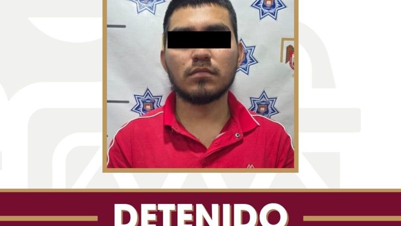 Detiene Policía Municipal a hombre por intento de privación ilegal de la libertad de su ex pareja sentimental