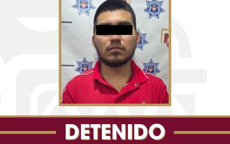 Detiene Policía Municipal a hombre por intento de privación ilegal de la libertad de su ex pareja sentimental