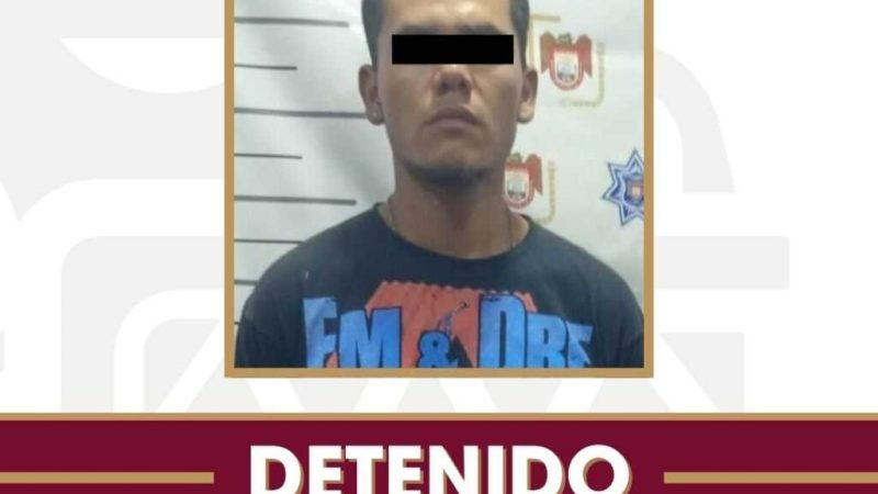 Detienen elementos de la SSPCM a presunto responsable de robo con violencia a conductor de transporte público