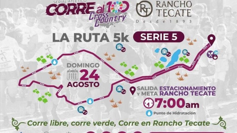 Llega la 5ta carrera serial “Corre al 100“ en rancho Tecate