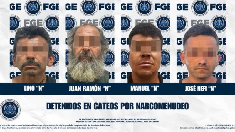 Cuatro detenidos en cateos por narcomenudeo