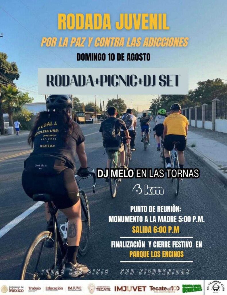 IMJUVET convoca a la rodada juvenil por la paz y contra las addiciones