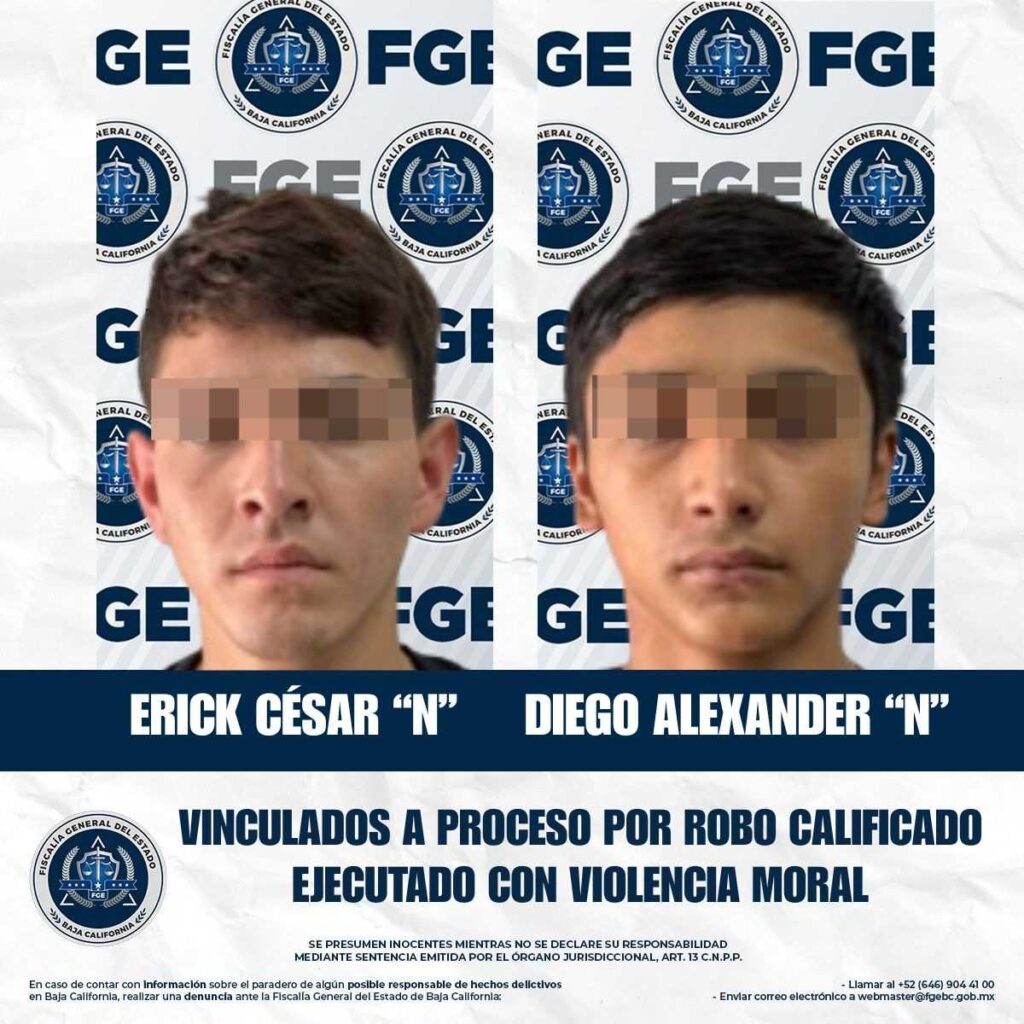 Por robo calificado ejecutado con violencia moral. dos hombres fueron vinculados a proceso