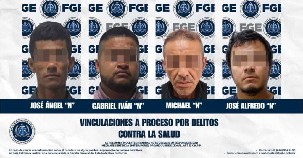 Cuatro imputados por delitos contra la salud fueron vinculados a proceso penal