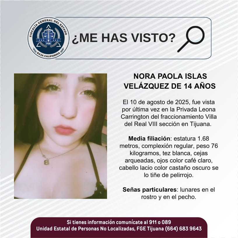 Pesquisa Nora Paola Islas Velázquez de 14 años de edad
