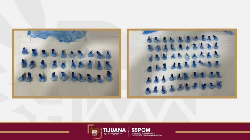 Detiene Policía Municipal de Tijuana a dos presuntos distribuidores de droga en Sánchez Taboada