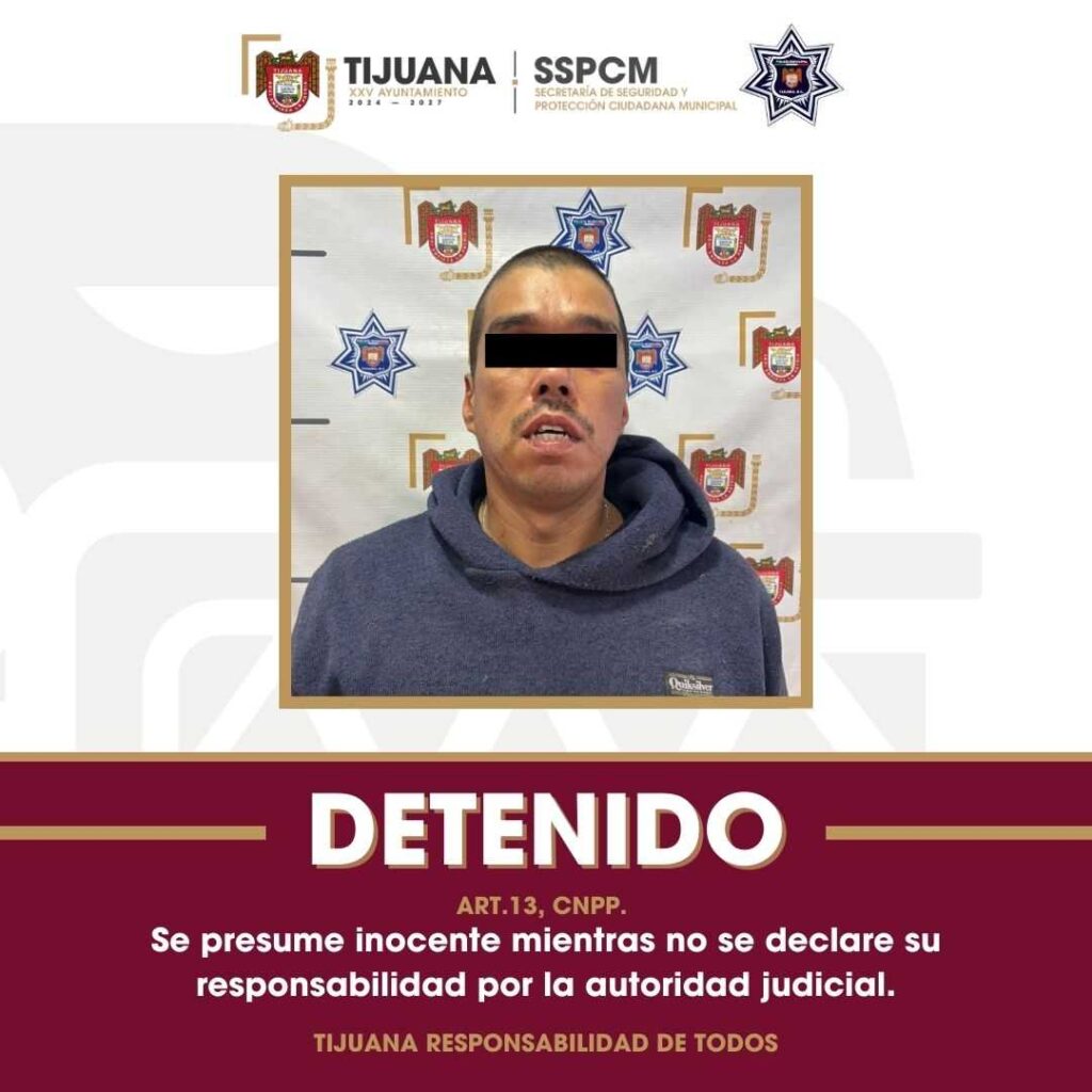 Captura Policía Municipal a sujeto con amplio historial delictivo por robo de vehículo con violencia