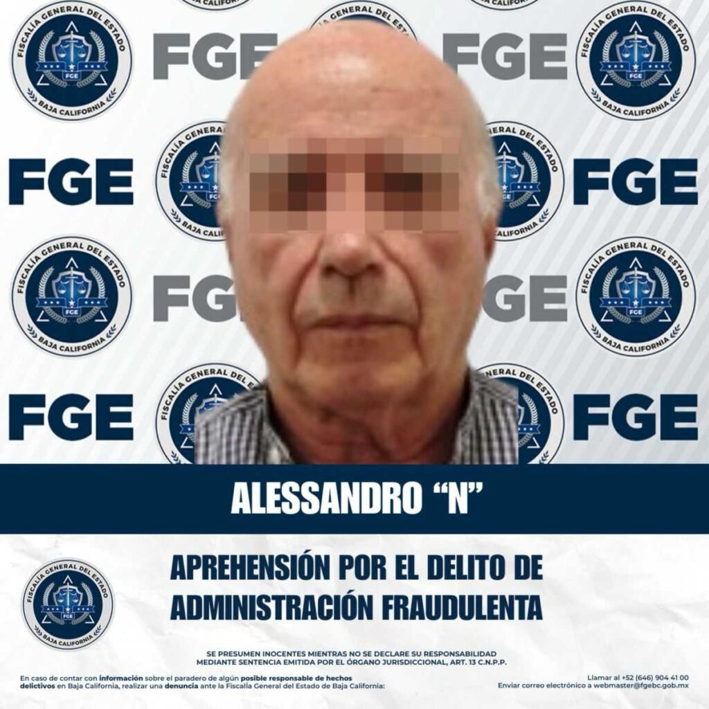 Agencia Estatal de Investigación detiene a ciudadano italiano con orden de aprehensión por administración fraudulenta