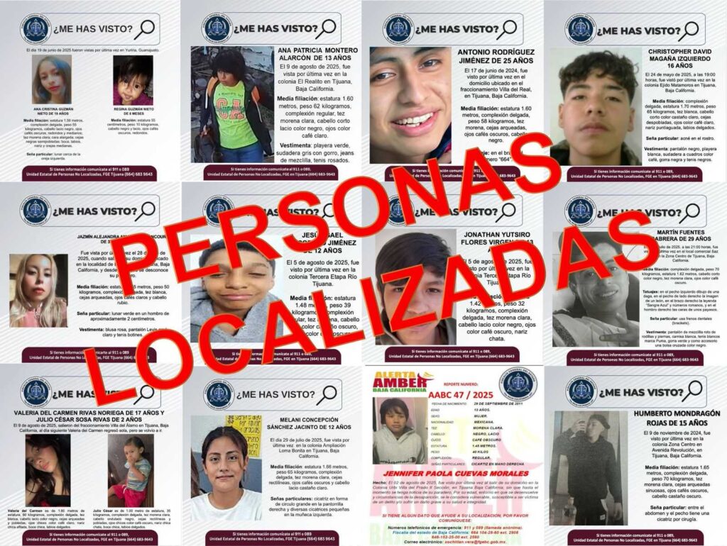 Fiscalía General localiza a catorce personas reportadas como desaparecidas