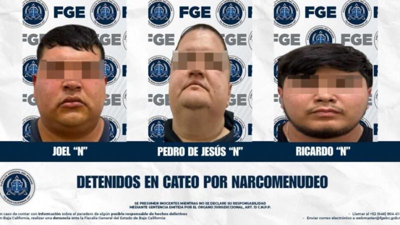 Detiene Fiscalía a tres individuos en cateo por narcomenudeo