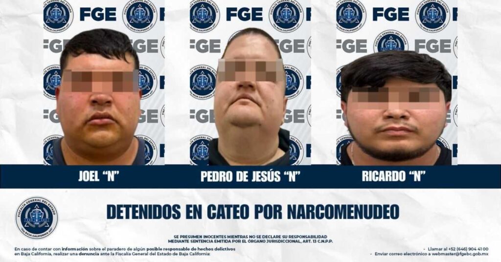 Detiene Fiscalía a tres individuos en cateo por narcomenudeo