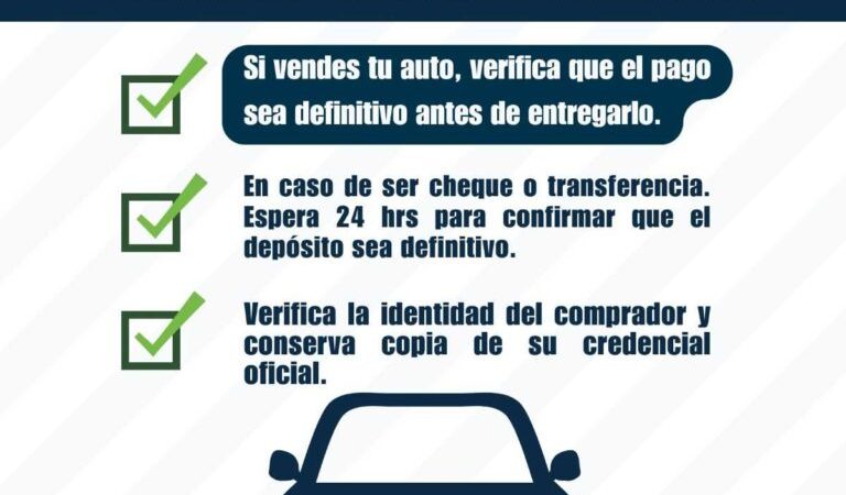FGE emite recomendaciones para prevenir fraudes en operaciones de compraventa de vehículos