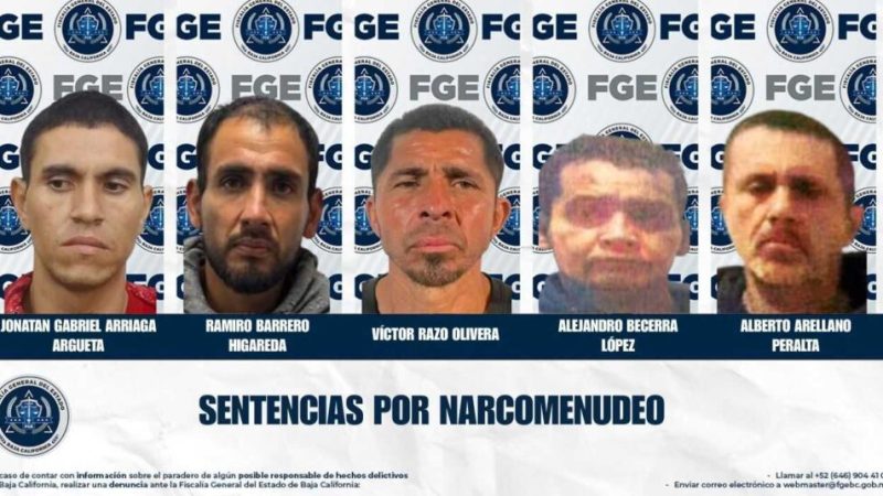 Sentencia a cinco personas por delitos contra la salud