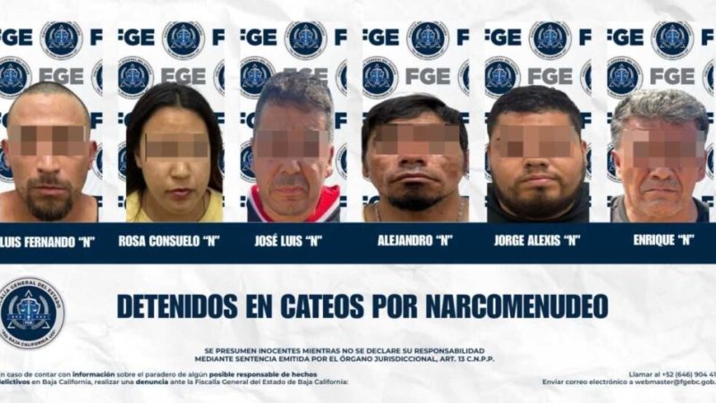 Continúa la Fiscalía el combate al narcomenudeo; Seis detenidos en cateos