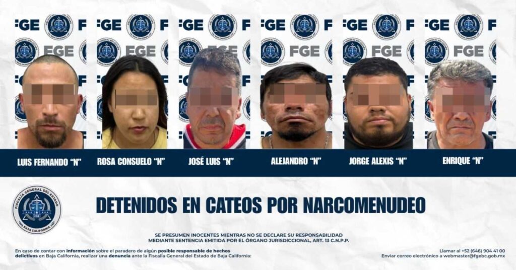 Continúa la Fiscalía el combate al narcomenudeo; Seis detenidos en cateos