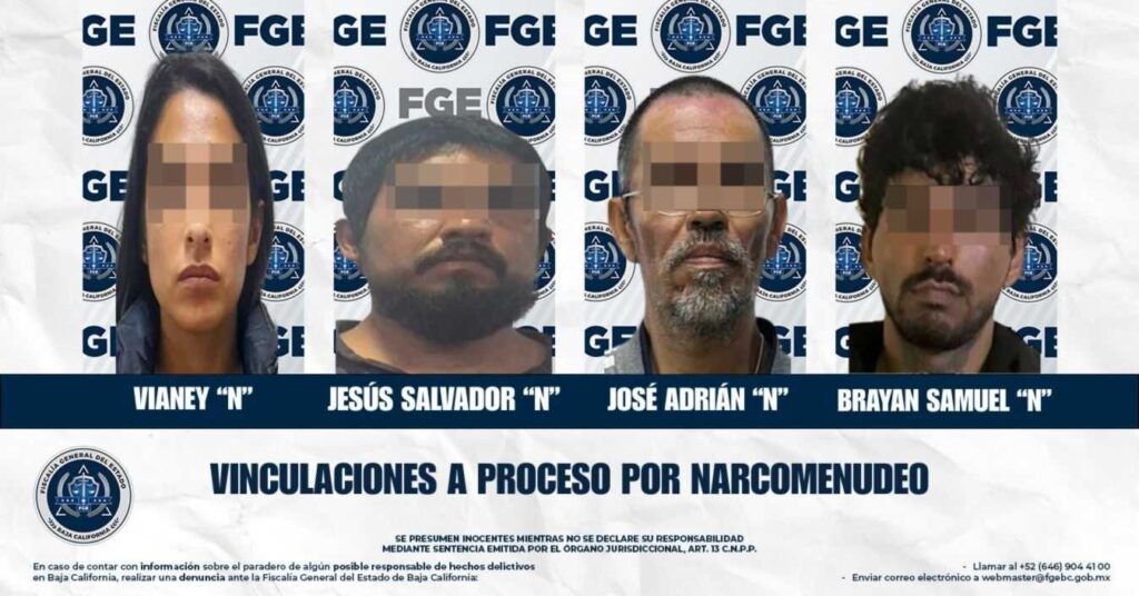 Cuatro imputados por narcomenudeo son vinculados a proceso