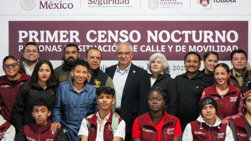 Participa Gobierno del Estado en el primer censo nocturno de personas en situción de calle en Tijuana