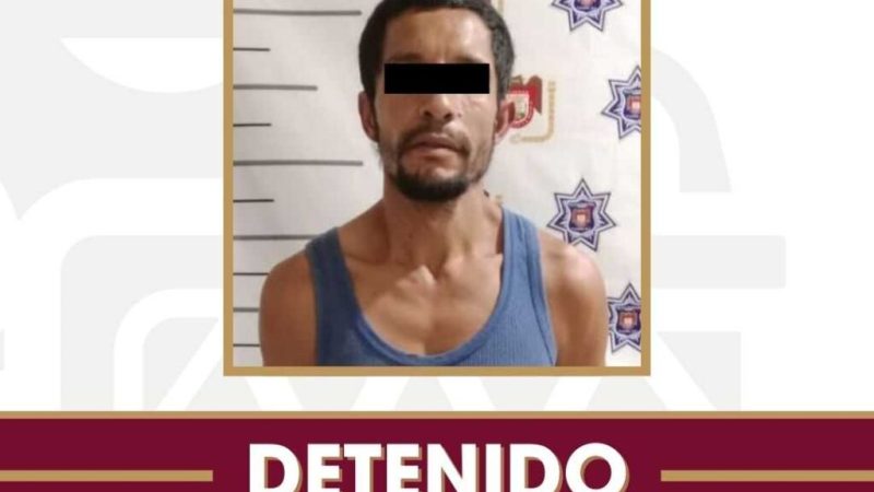 Asegura Policía Municipal a hombre señalado por violencia familiar y abuso sexual