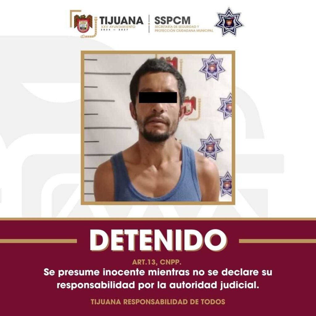 Asegura Policía Municipal a hombre señalado por violencia familiar y abuso sexual