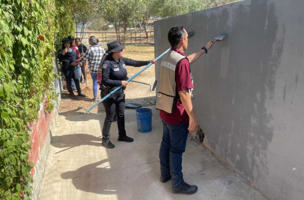Realiza SSPCM jornada de limpieza y eliminación de grafiti en la colonia El Niño