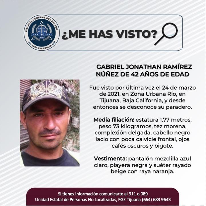Pesquisa de Gabriel Jonathan Ramírez Núñez de 42 años de edad