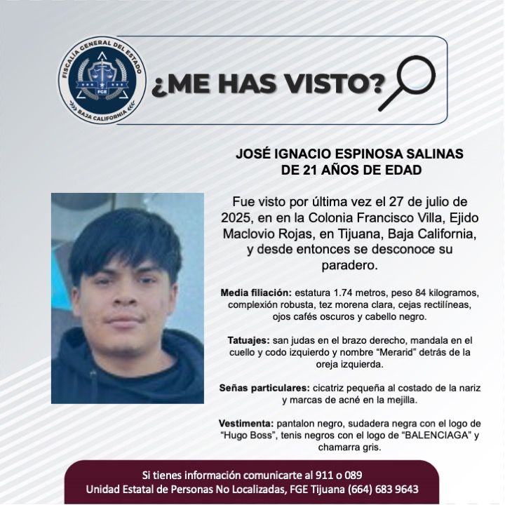 Pesquisa de José Ignacio Espinosa Salinas de 21 años de edad