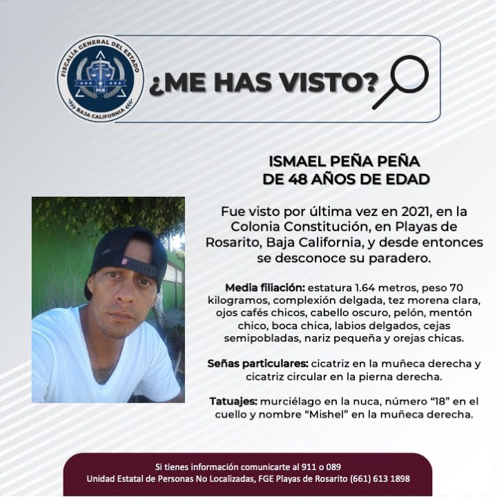 Pesquisa de Ismael Peña Peña de 48 años de edad