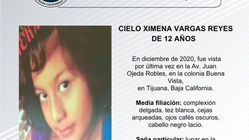 Pesquisa de Cielo Ximena Vargas Reyes de 12 años de edad