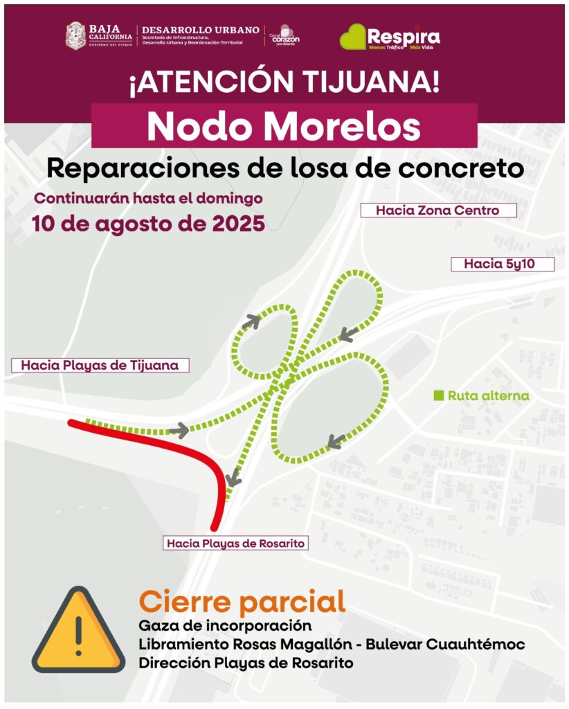 Extenderá SIDURT reparaciones en gaza de incorporación del Libramiento Rosas Magallón