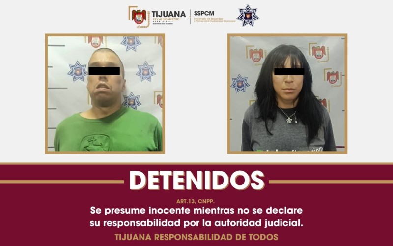 Asegura Policía Municipal de Tijuana a dos personas tras persecución en colonia Panamericano