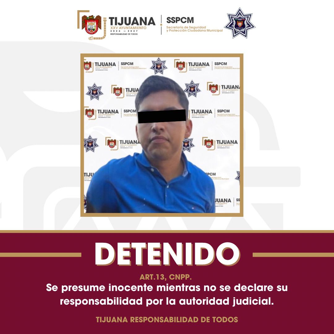 Asegura Policía Municipal a presunto homicida minutos después del crimen