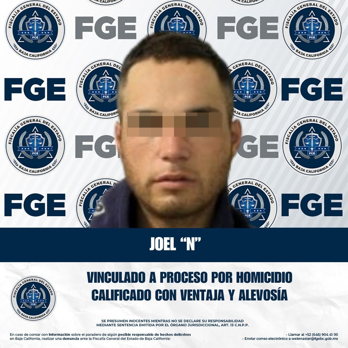 Fiscalía General del Estado captura a quinto implicado en homicidio calificado con ventaja y alevosía