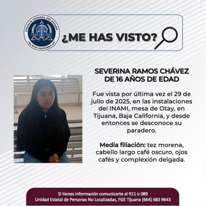 Pesquisa de Severina Ramos Chávez de 16 años de edad