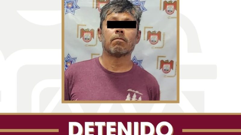Detiene SSPCM a persona con sustancias prohibidas y señalamientos de amenazar a personal de comercio
