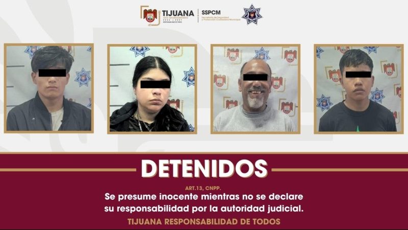 Asegura Policía Municipal a cuatro personas por narcomenudeo
