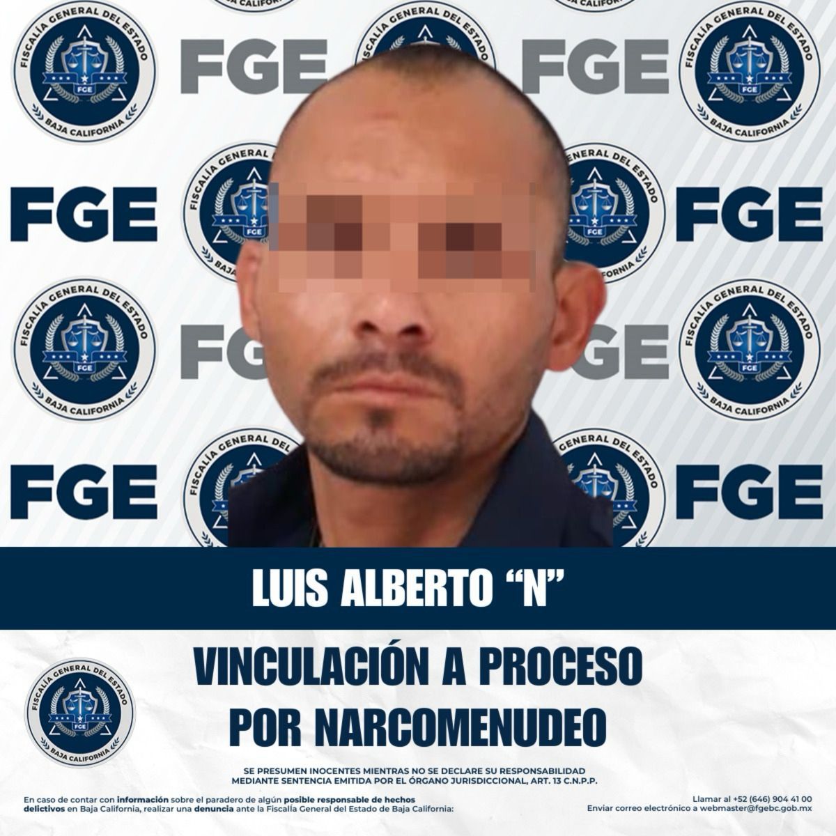 Es vinculado a proceso Luis Alberto «N» por delito contra la salud en su modalidad de narcomenudeo