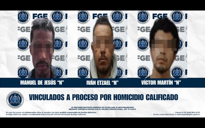 La Fiscalía General del Estado logra vinculación a proceso para tres imputados por homicidio calificado