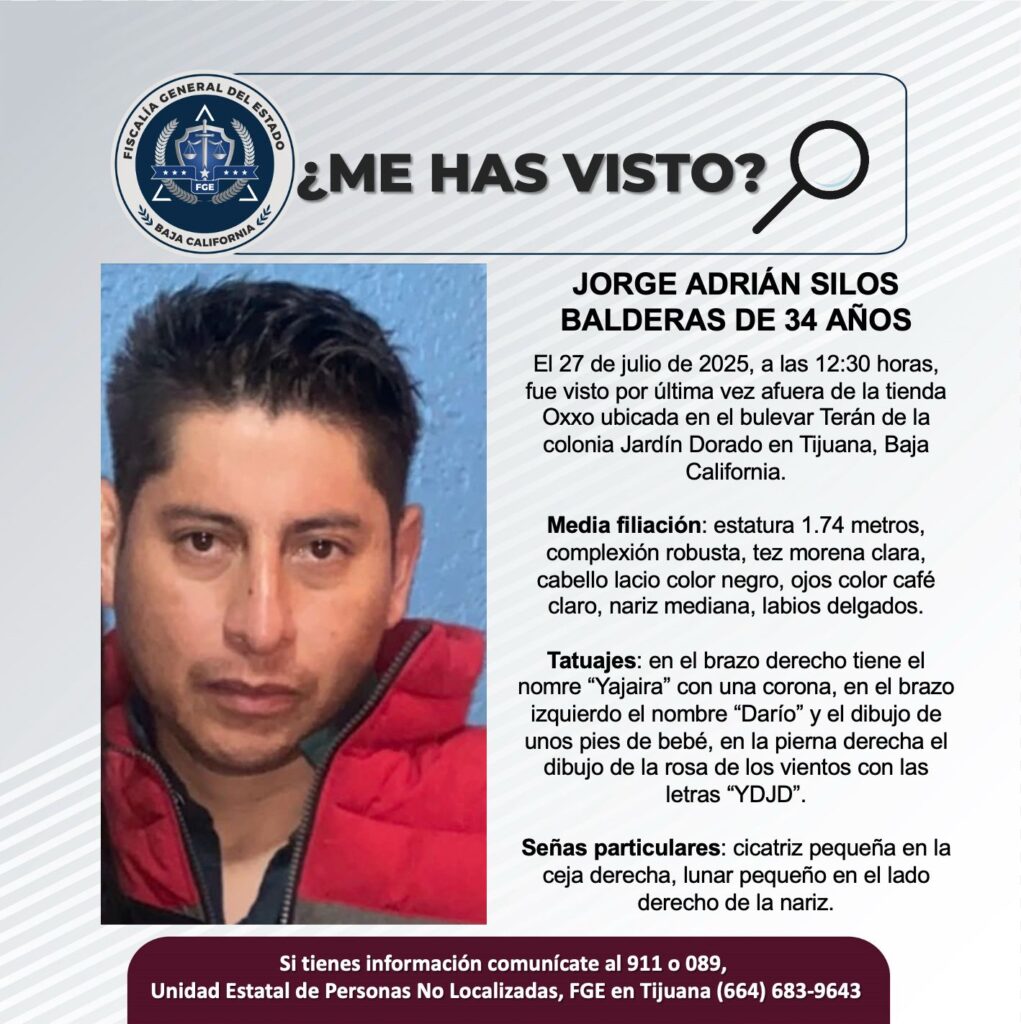 Pesquisa de Jorge Adrián Silos Balderas de 34 años de edad