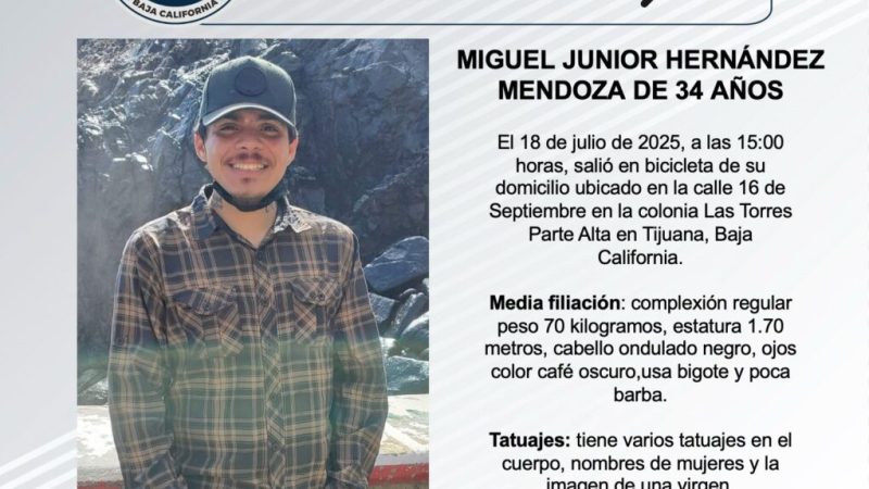 Pesquisa de Miguel Junior Hernández Mendoza de 34 años de edad