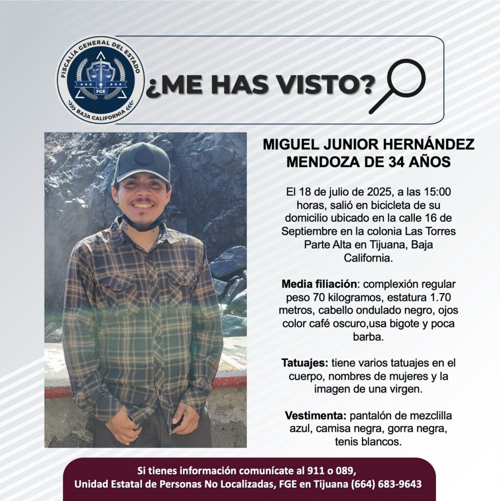 Pesquisa de Miguel Junior Hernández Mendoza de 34 años de edad
