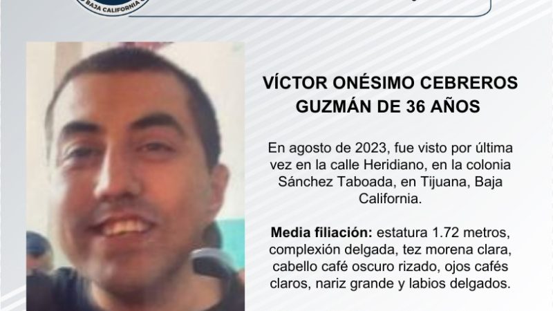 Pesquisa de Víctor Onésimo Cebreros Guzmán de 36 años de edad