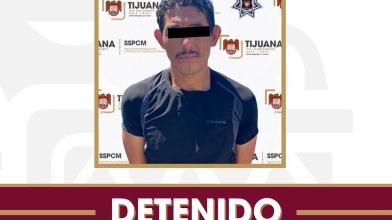 Asegura Policía Municipal de Tijuana a presunto responsable del homicidio de una mujer y lesiones a dos personas en el Mariano Matamoros