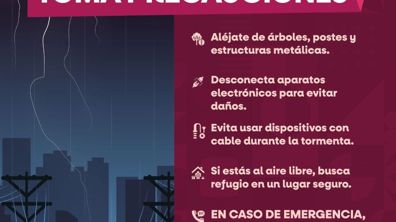 Advierta Protección Civil Estatal por tormentas eléctricas durantes la semana en Baja California